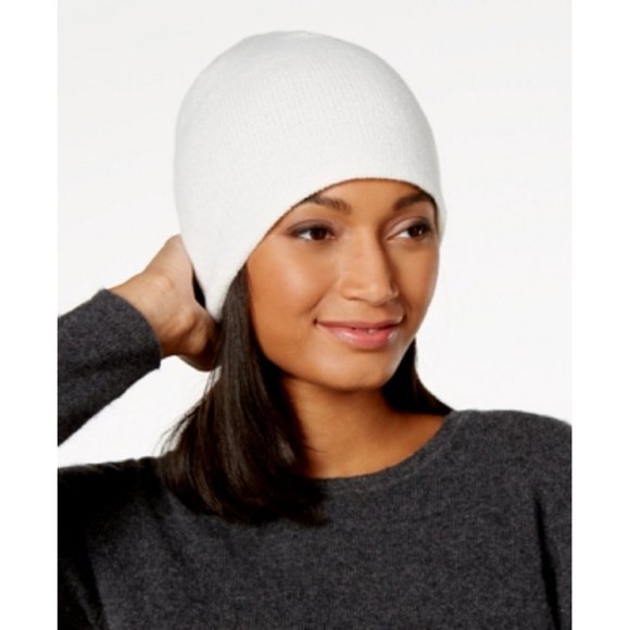 Charter Club Fair Isle Reversible Beanie in Ivory - Picture 1 of 7